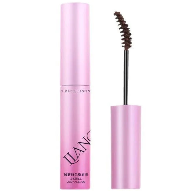 Pot of long-lasting eyebrow cream in grey, brown, black shades with 4.5g net content.