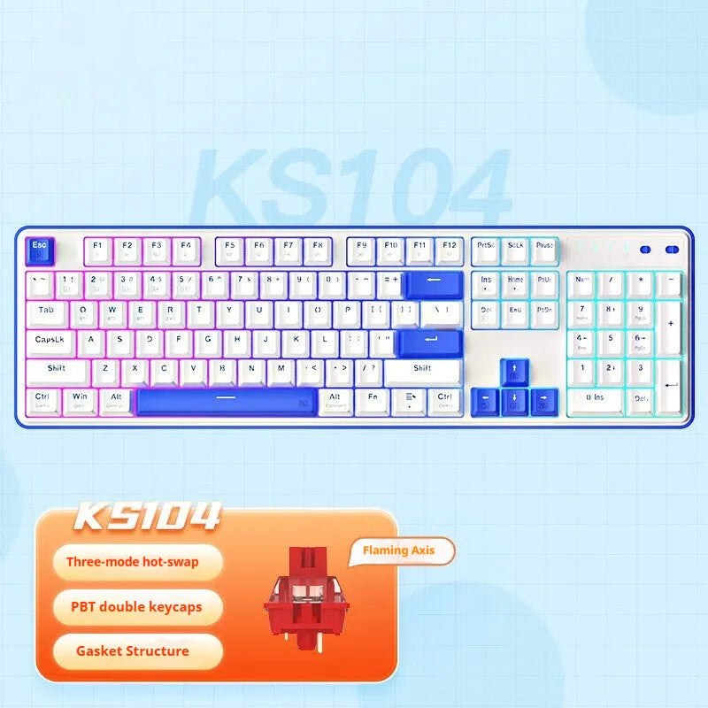 Red Dragon 104-key mechanical keyboard with RGB backlighting and multiple colour options