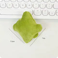 Plush wrist protector mouse pad pillow in blue, green and pink colours for keyboard typing comfort
