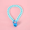 Plastic chain pet collar in macaron candy colours for cats dogs rabbits with adjustable sizing