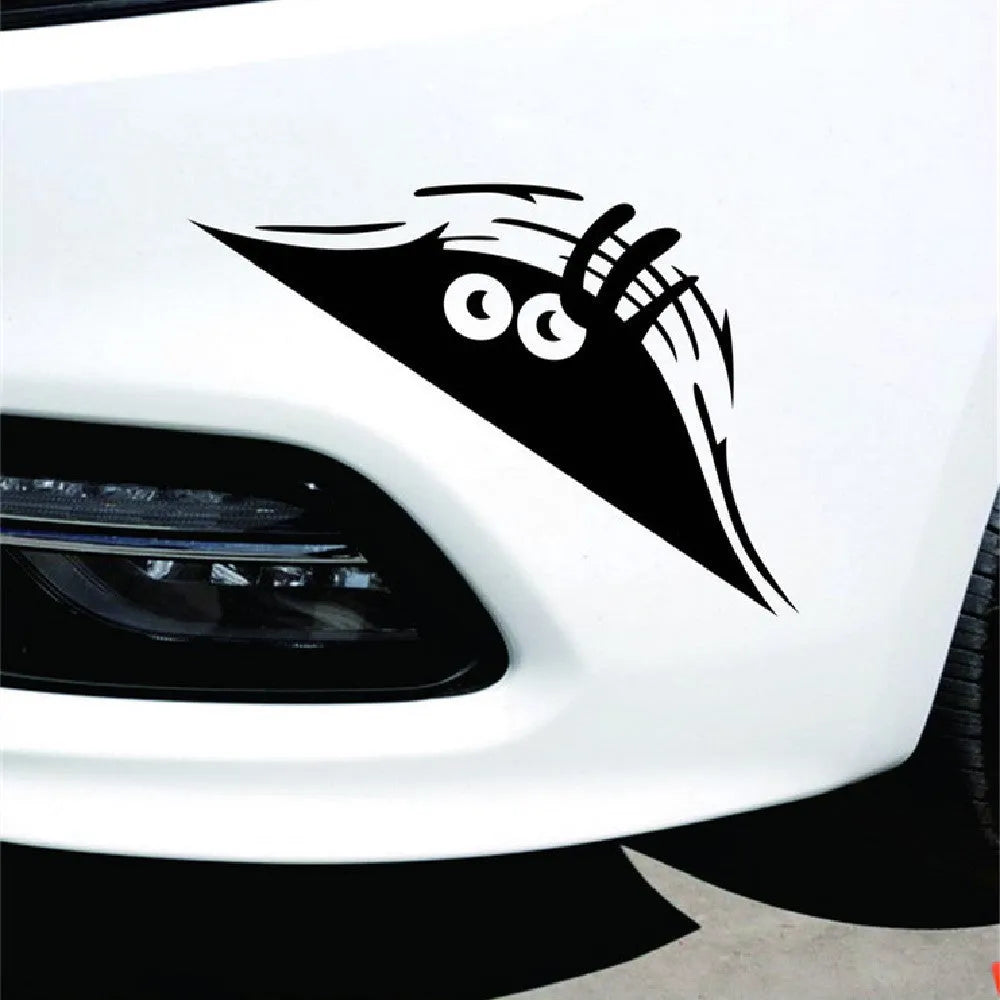 Four self-adhesive body stickers showing smiley and angry face designs measuring 19cm by 7cm