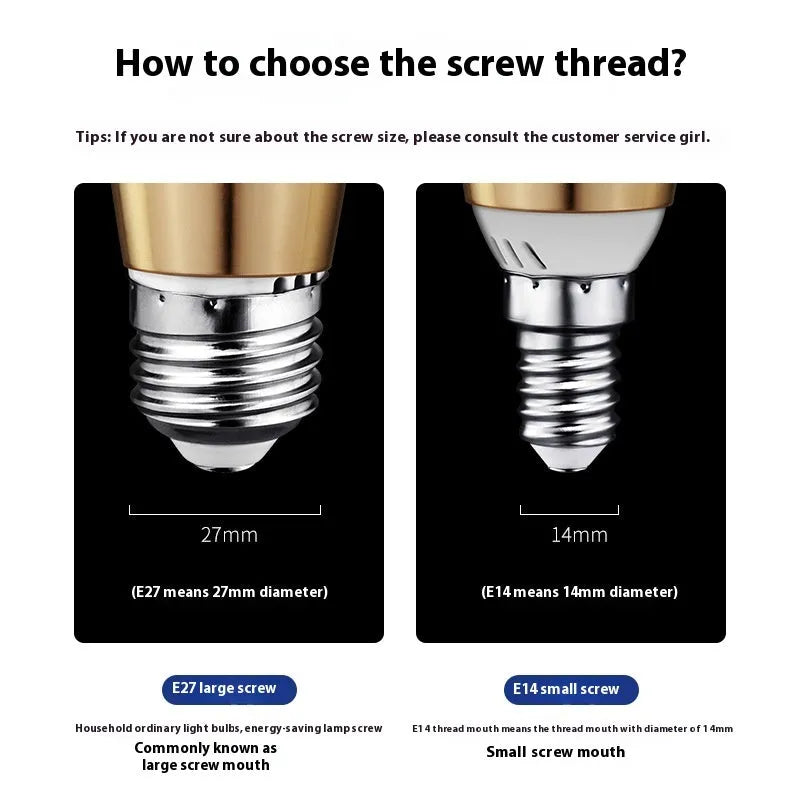 E14 E27 screw LED bulb with three colour modes, rechargeable battery, 5W 7W 9W options, 220V input