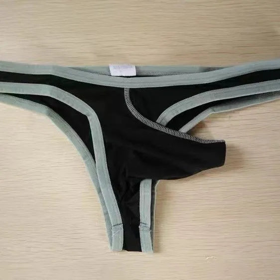 Men's Ice Silk small briefs underwear shown in multiple colours including Army Green, black, and sky blue