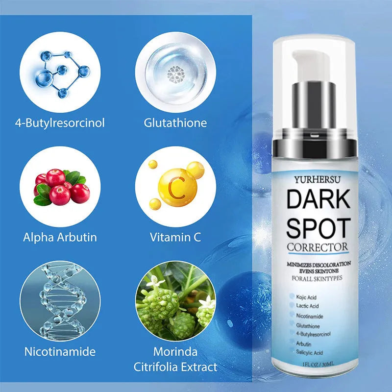 Bottle of spot lightening essence for brightening and moisturising skin.
