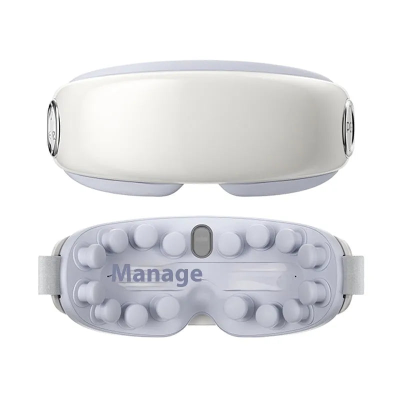 Purplish grey Steam Smart Eye Moisturising Instrument, a rechargeable Bluetooth hot compress massage device for eyes.