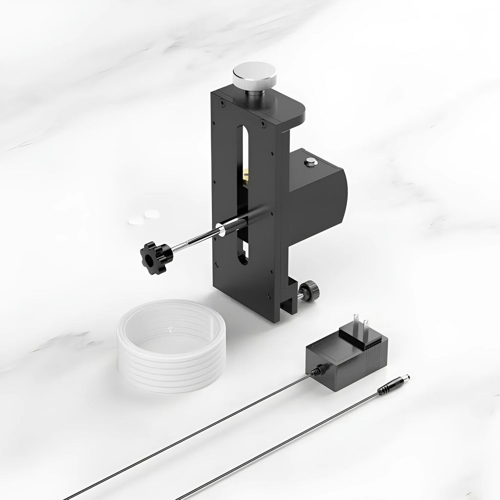 Ultrasonic cleaning machine for vinyl records and PCBs on a workbench