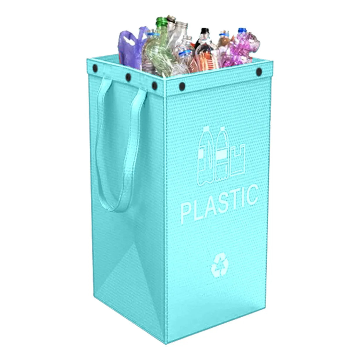 40L blue plastic waterproof rubbish bin for household waste classification