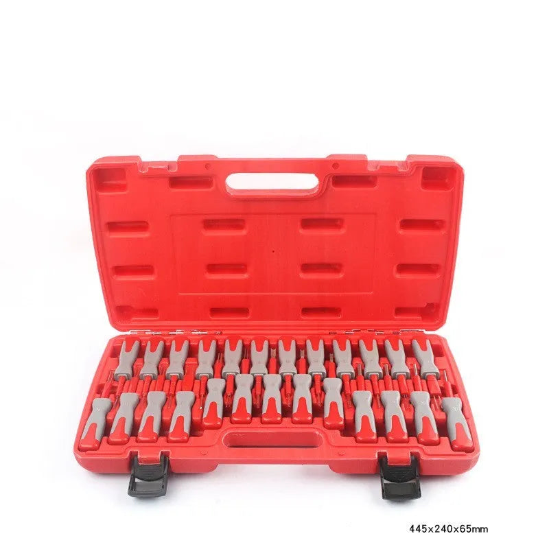 25-piece car terminal removal tool set with various extractors in storage case