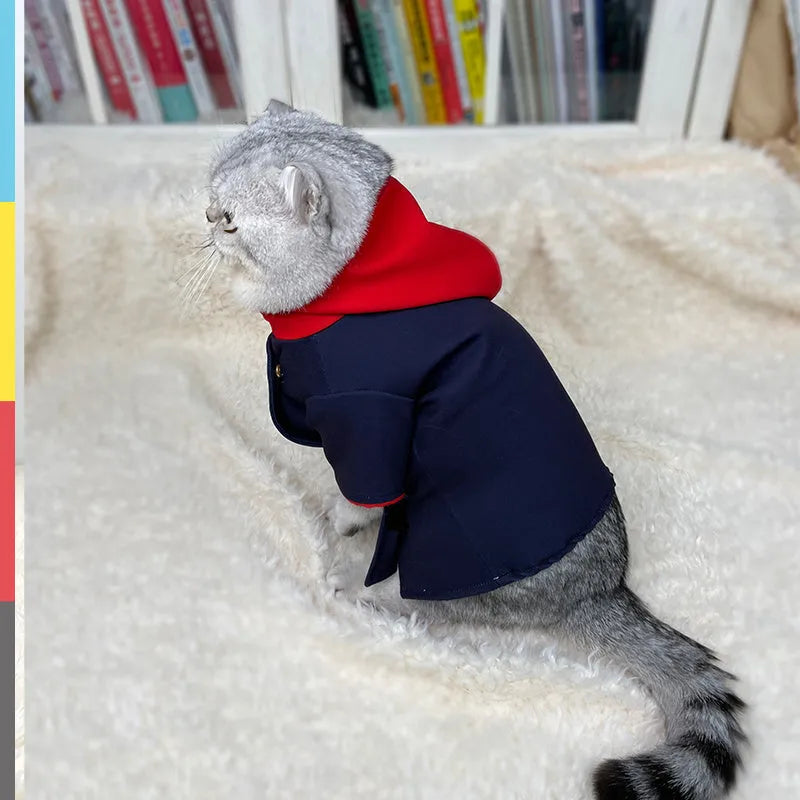 Tiger staff yuren coloured pet hoodie costume for small to medium cats and dogs