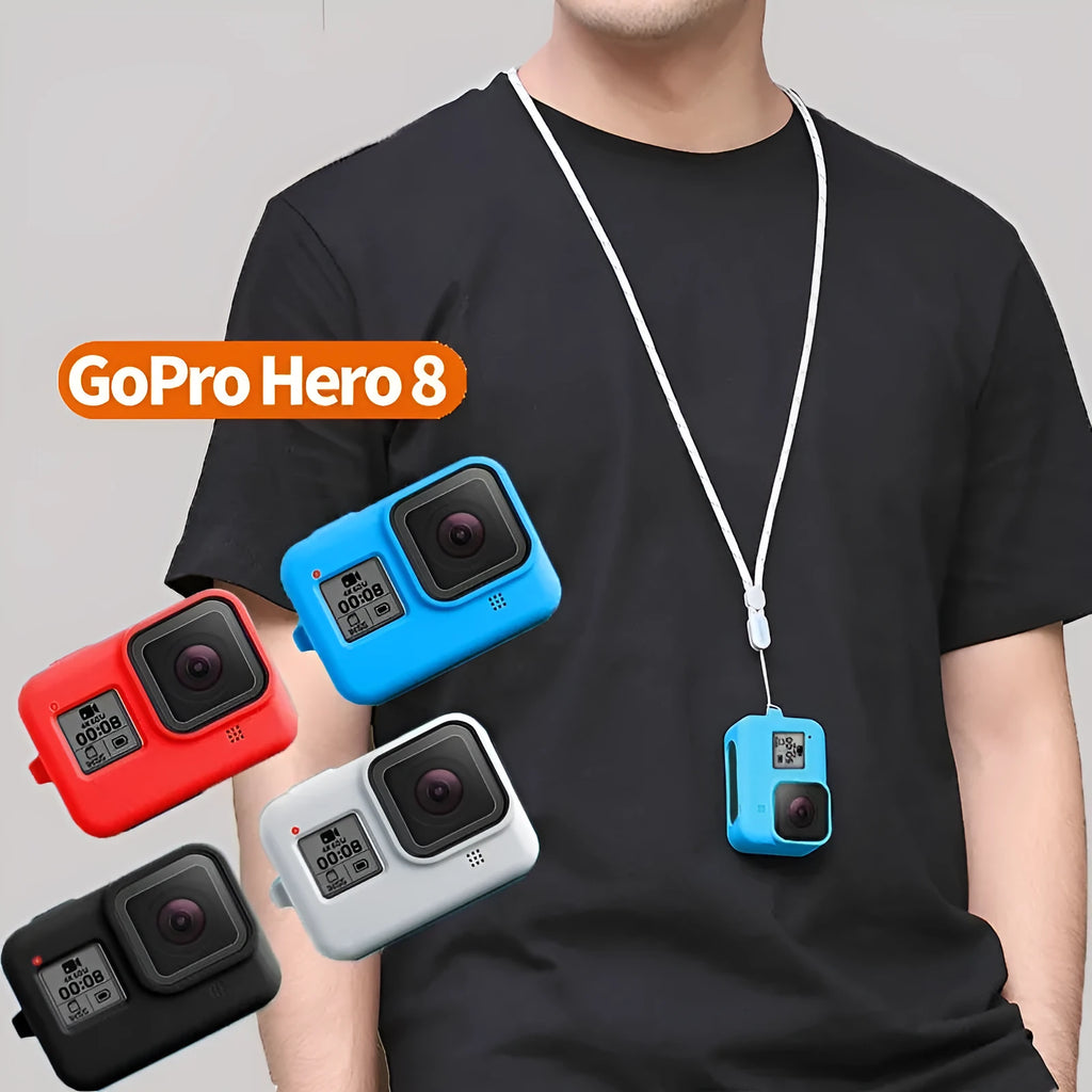 GoPro Hero8 Black silicone protective sleeve with anti-lost carrying strap accessories