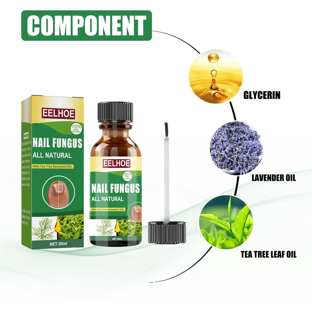 30ml tea tree oil nail repair solution bottle for hand and foot nail care treatment