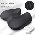 Curved bevel seat cushion in solid colour with memory foam for tailbone support