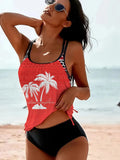 Tangini women's loose fit split bikini briefs in polyester for sports and leisure.