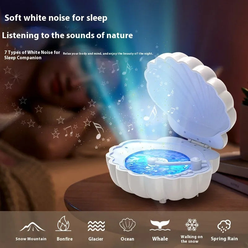 Portable retro vinyl record player shell lamp in blue colour with lithium battery power