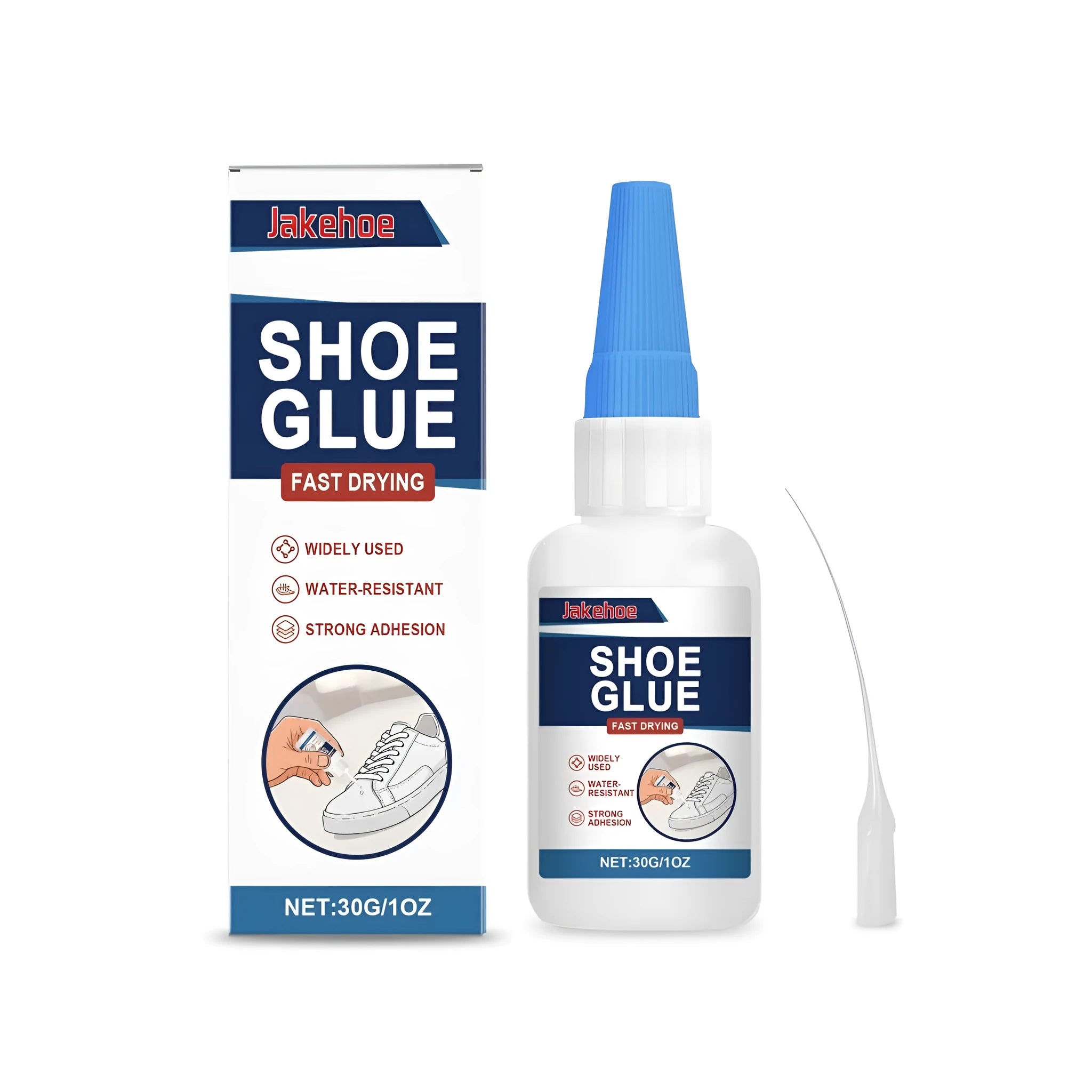 30g shoe repair adhesive container with dropper applicator for leather and rubber bonding