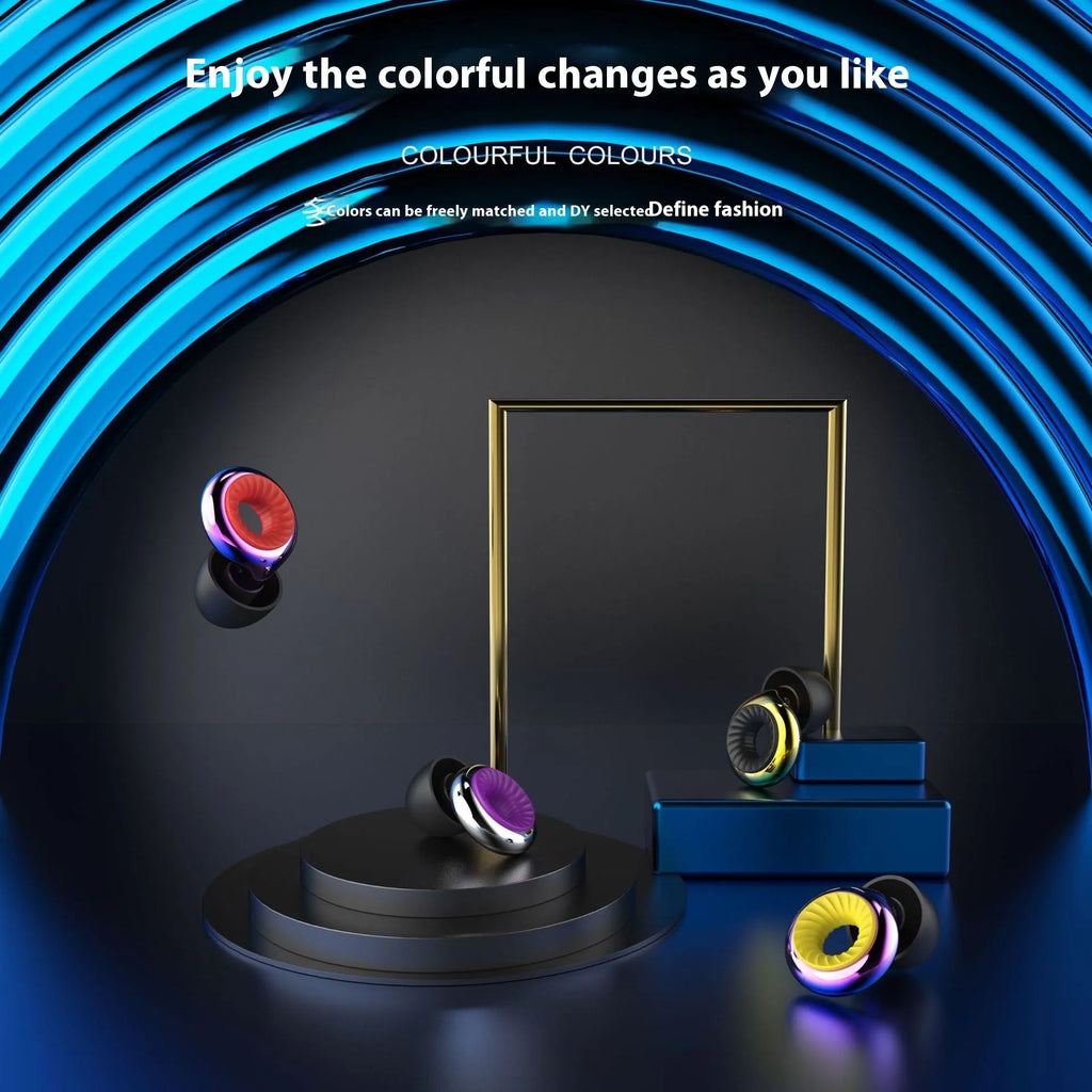 Noise reduction sleep earplugs in gold, silver, transparent, purple and rose gold colours with storage box.