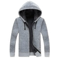 Hooded cardigan cotton blend faux fur thickening loose fit plus size M-3XL in burgundy blue dark grey light grey