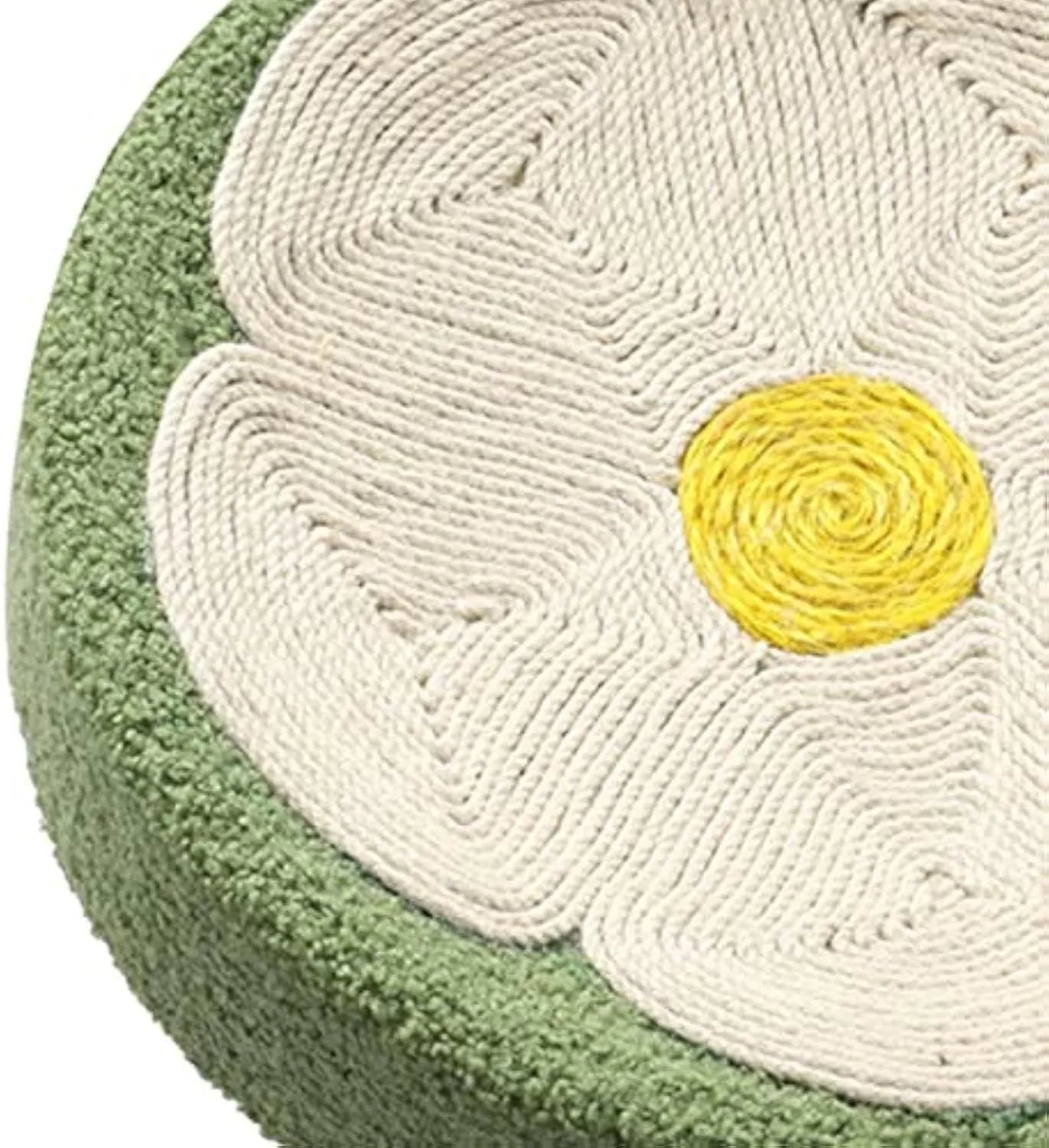 Green sisal cat scratcher bowl lounge bed with round deep bowl design