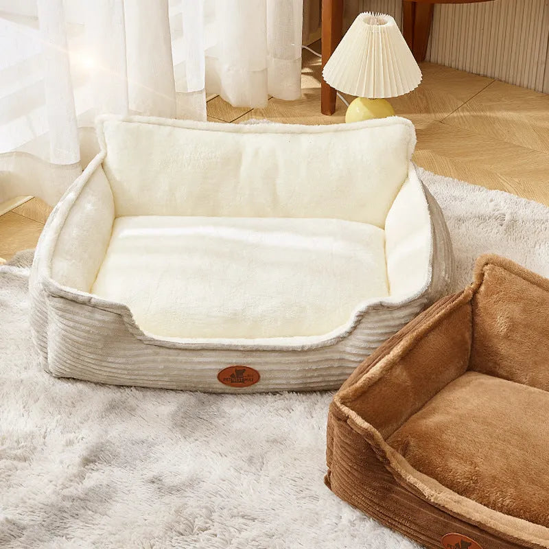 Universal kennel with removable washable bed for small and medium dogs and cats, Coffee or White