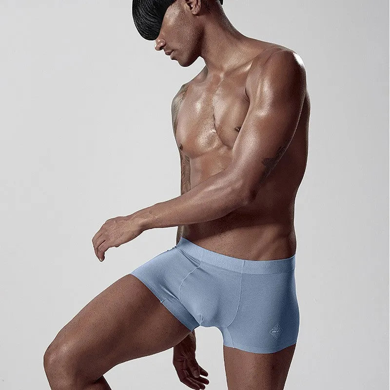 Seamless modal men's underwear in mid waist design with body shaping functions
