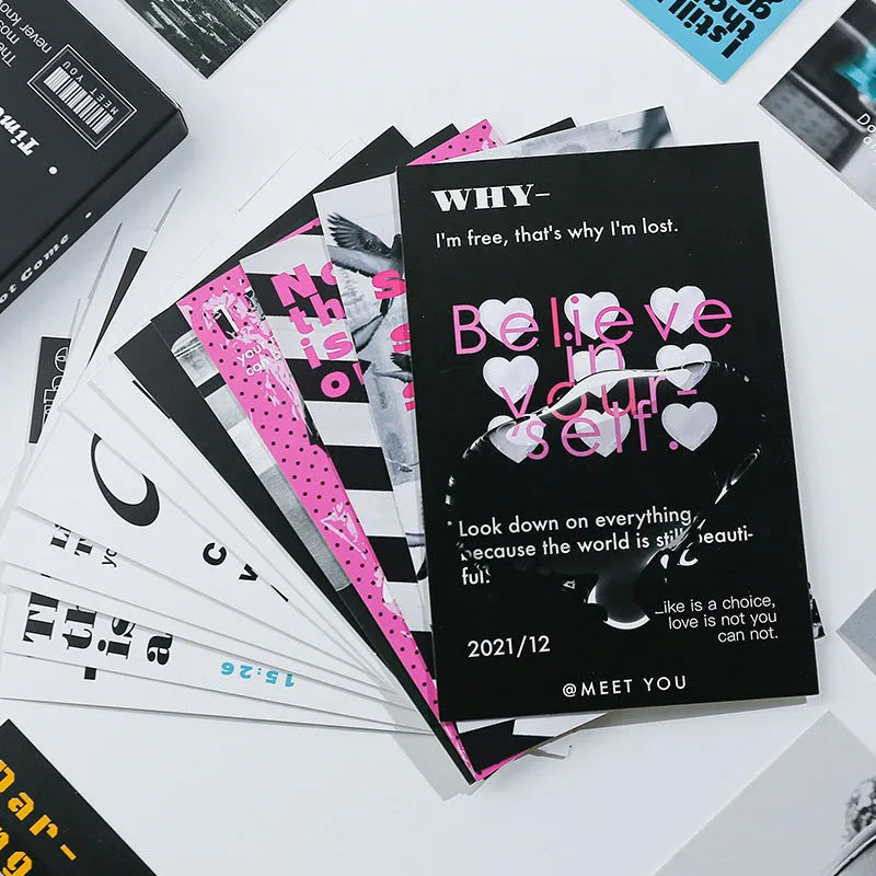 Postcard greeting cards with printed blessing messages in two model options
