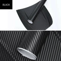 Roll of 3D carbon fibre sticker for car decoration in various colours, measuring 30cm by 127cm