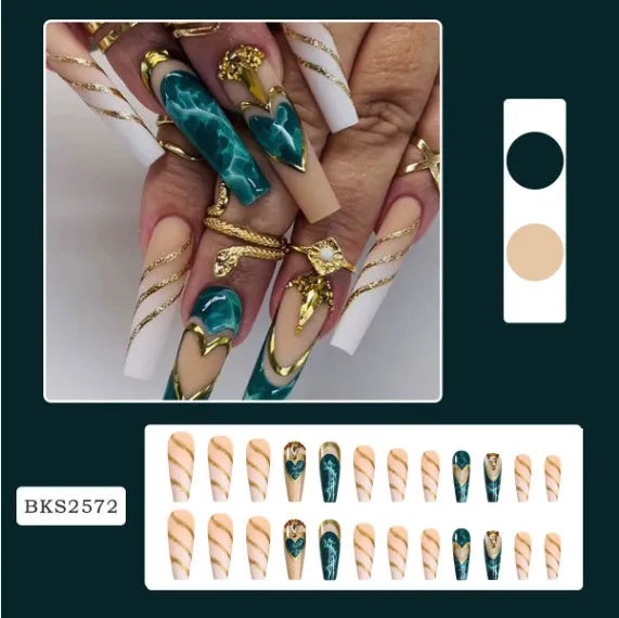 Ballet Wave Line finished nail stickers and jelly glue tube for home nail art application