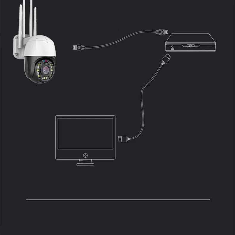 5MP outdoor dome security camera with 360 degree rotation and infrared night vision capability