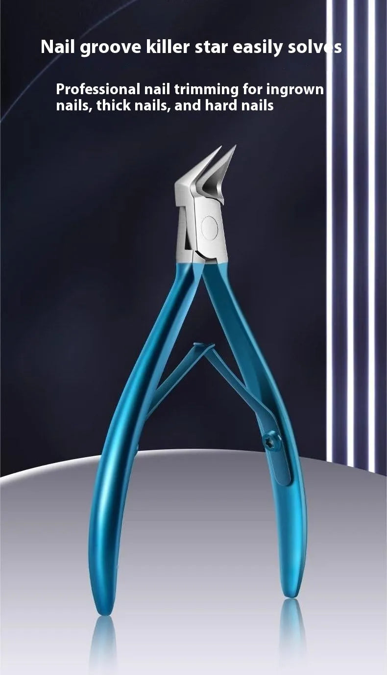 Portable household fingernail maintenance kit with anti-splash design and plastic stainless steel tools in multiple colours