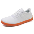 Men's flyknit walking shoes in black with round toe and wedge flat heel design on non-slip rubber outsole