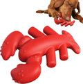Red hard material dog chew toy for aggressive chewers measuring 170mm long