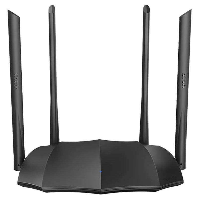 AC1200 dual-band Gigabit wireless router on a desk