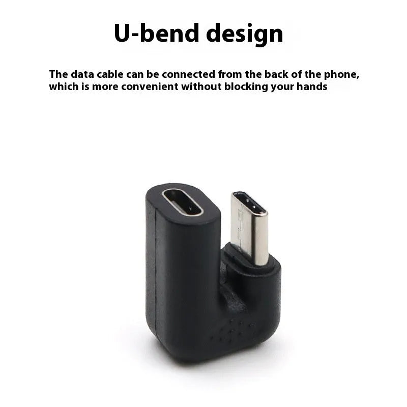 USB male to female plastic adapter extension cable with U-bend design, four pieces included