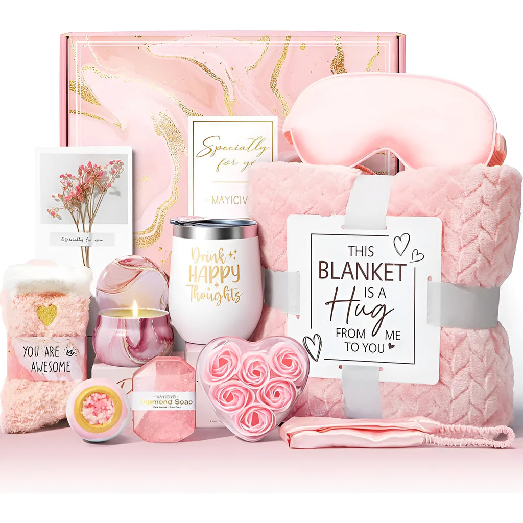 Aromatherapy candle and soap bath gift set in modern simplicity style plastic packaging