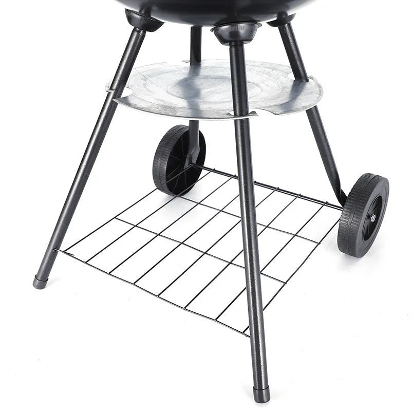 14-inch portable charcoal barbecue grill with apple stove design and iron construction