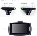 G30 hidden design car DVR dual camera system with front and rear recording on vehicle dashboard