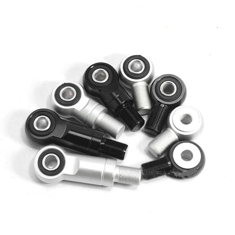 Motorcycle shock absorber conversion round head aluminium alloy fitting 16mm black silver
