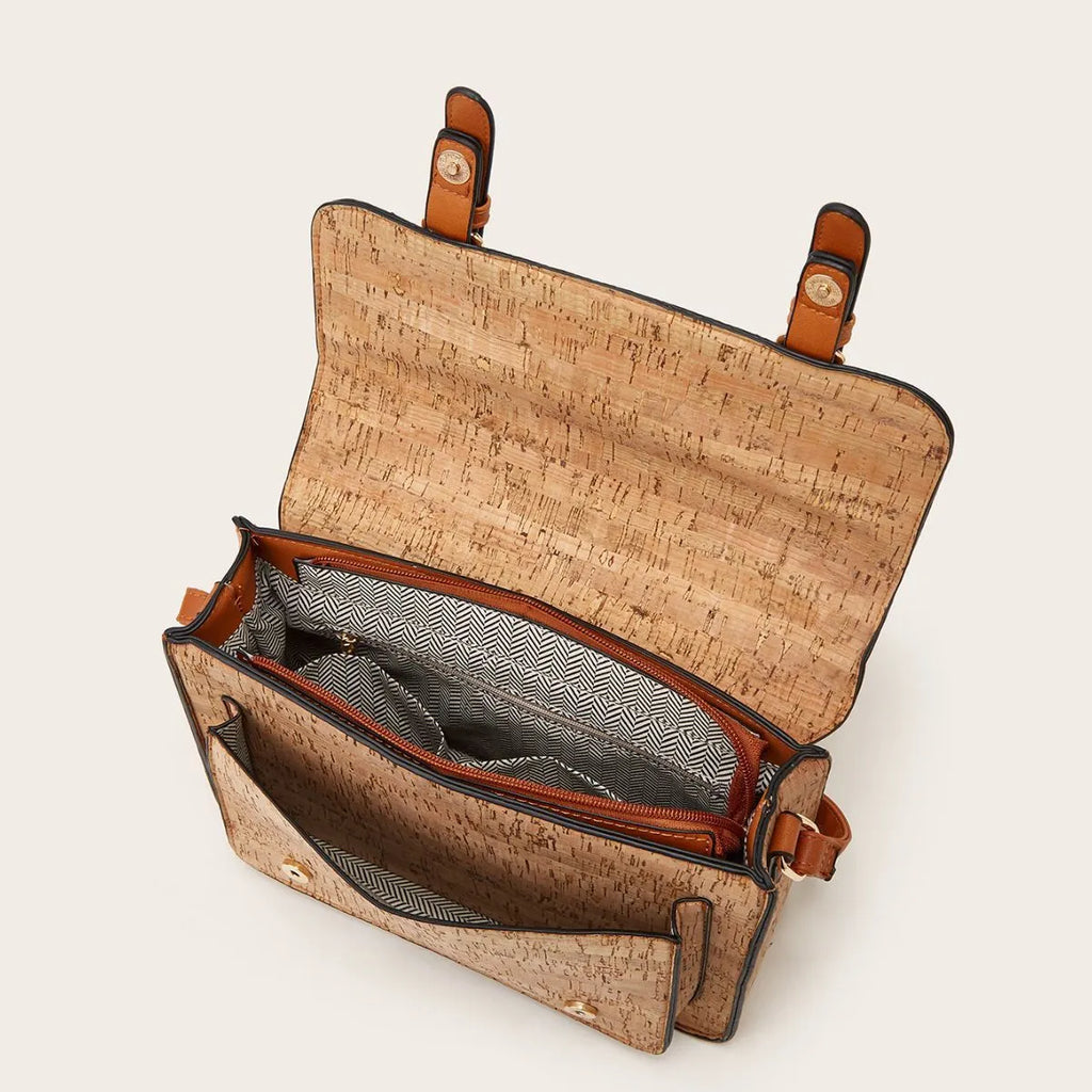 Women's printed PU crossbody bag in medium hardness with single shoulder strap