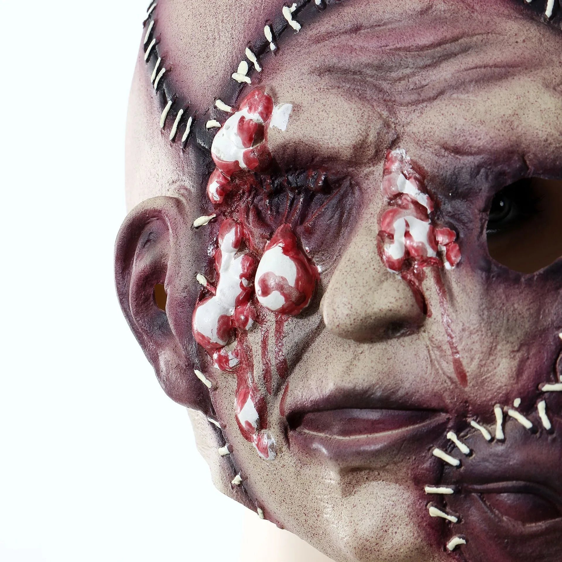 Three-sided grimace horror mask made from natural latex for Halloween costume parties