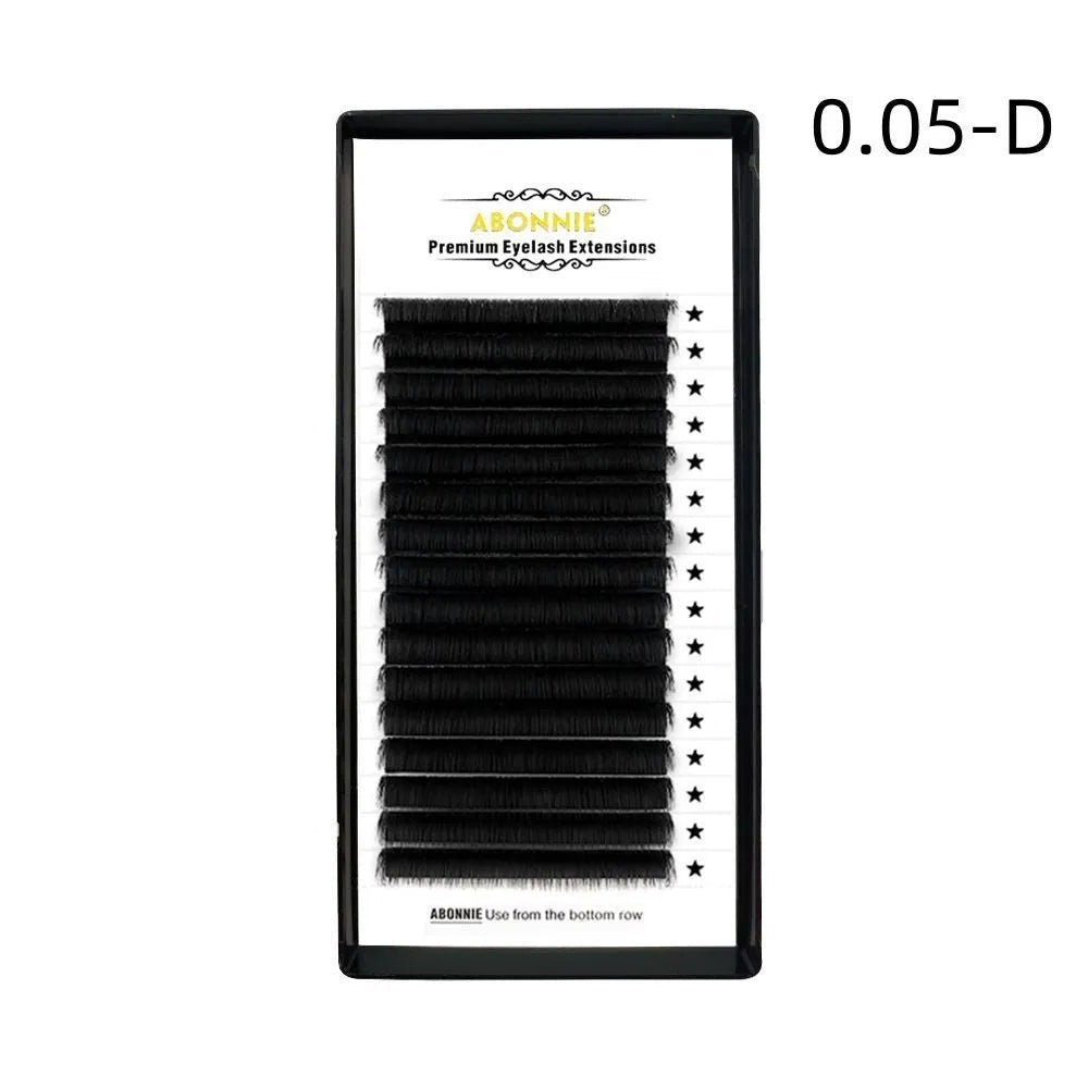 16-row false eyelashes with dense mink hair strands showing length options from 8mm to 18mm