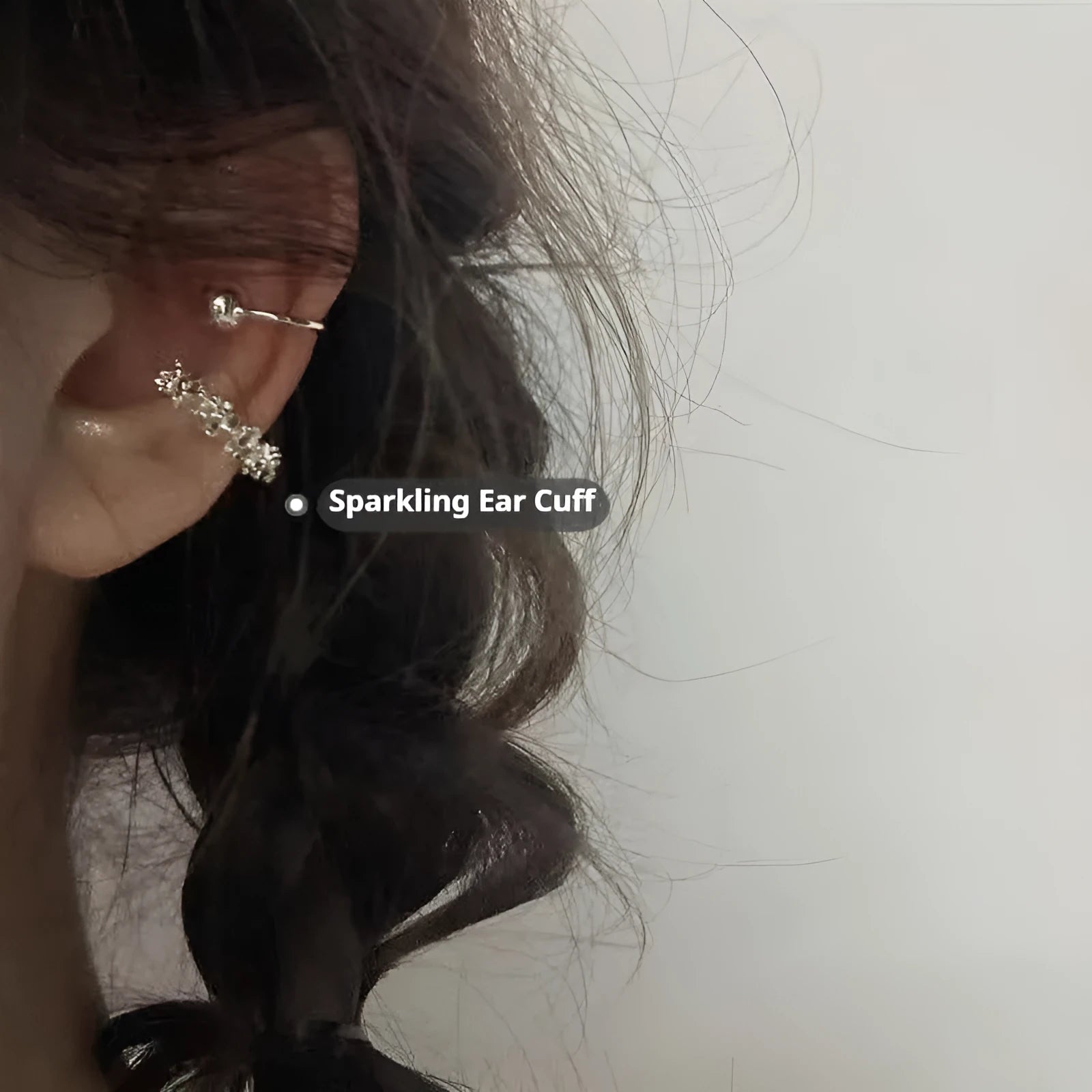 Women's alloy ear clip earrings with irregular geometric shapes and frosty B4710# finish