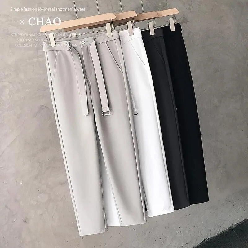 Boys slim straight tapered trousers in wool fabric available in multiple colours