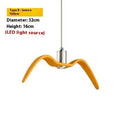 Nordic modern LED chandelier with macaron colour options in pink, green, yellow, white, and black