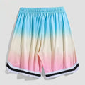 Men's gradient pattern cropped trousers in loose casual style for workouts