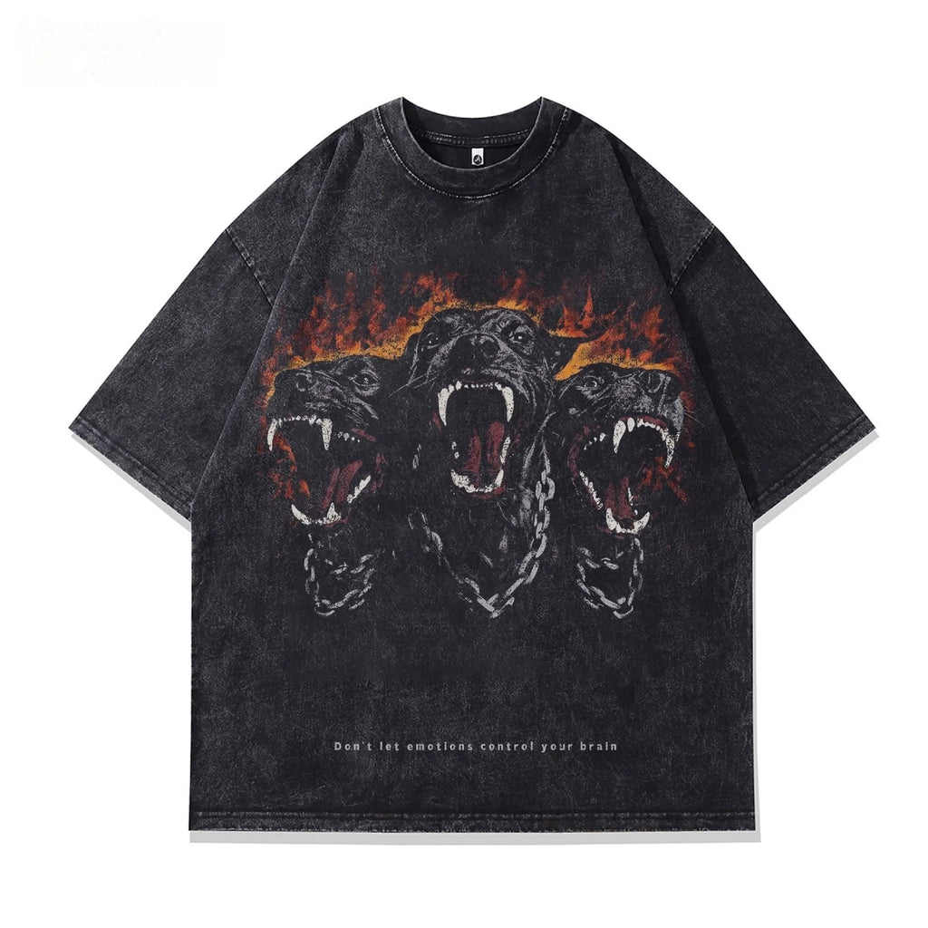 Men's short sleeve t-shirt with character print design in pure cotton fabric