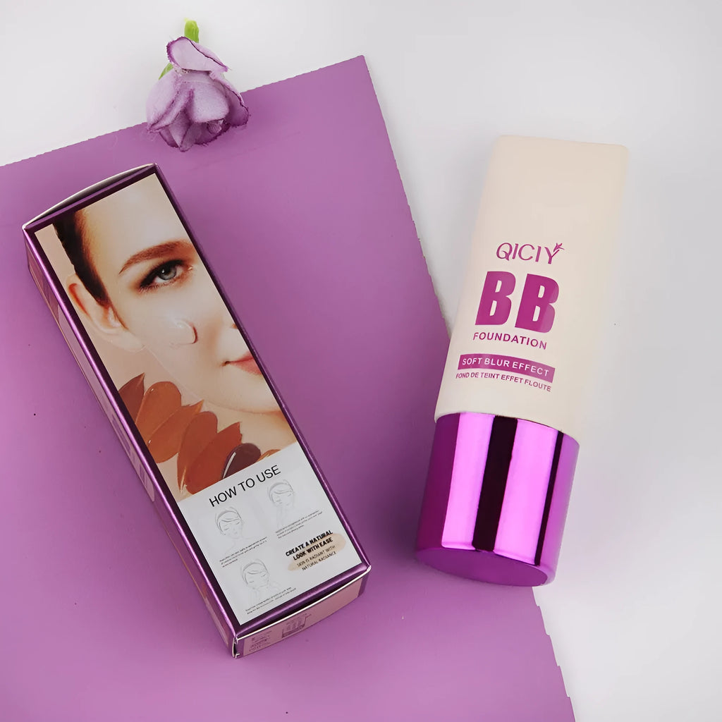Feeding bottle dispenser for brightening BB cream liquid foundation in 10 shade options.