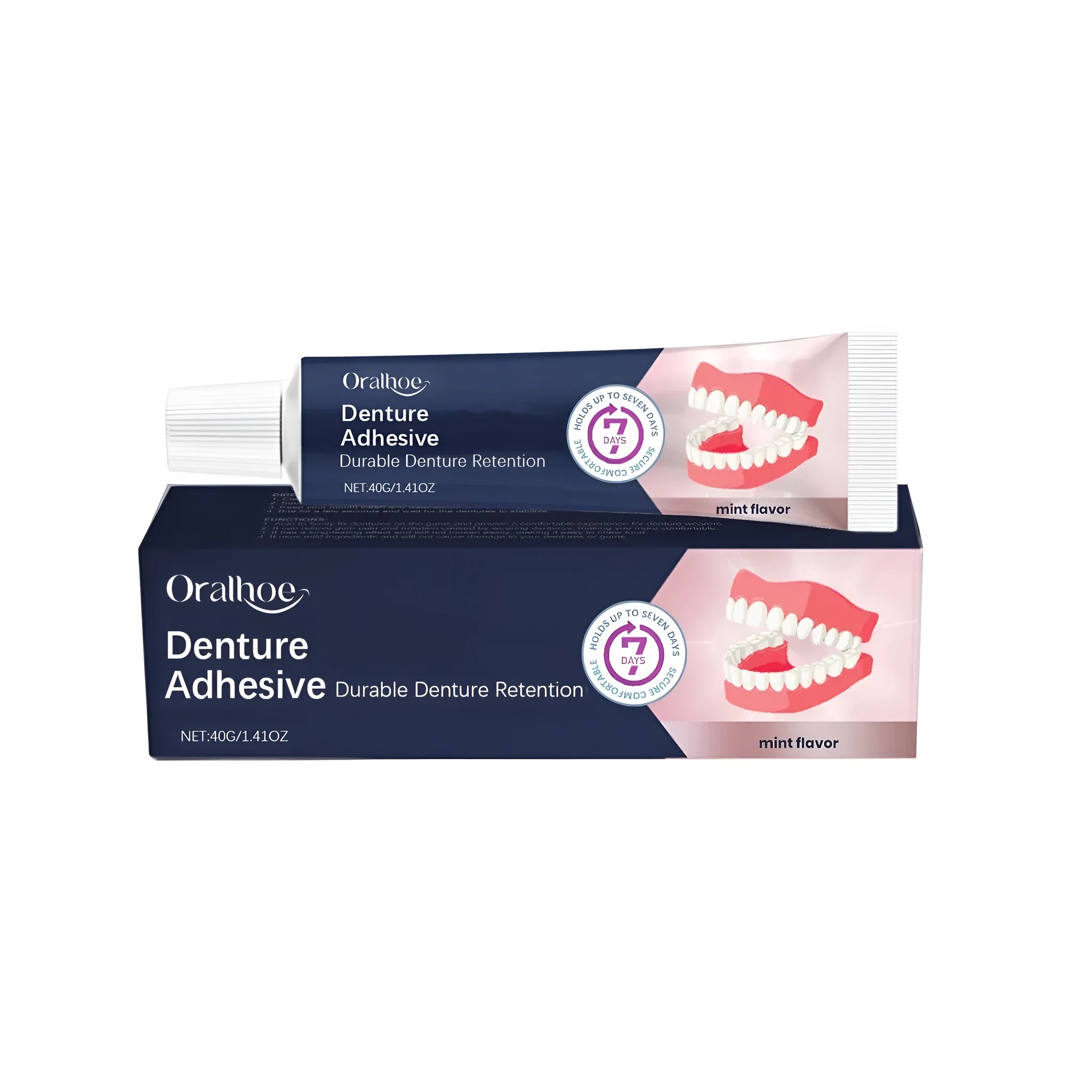 40g tube of denture fixing adhesive cream for securing loose dental plates