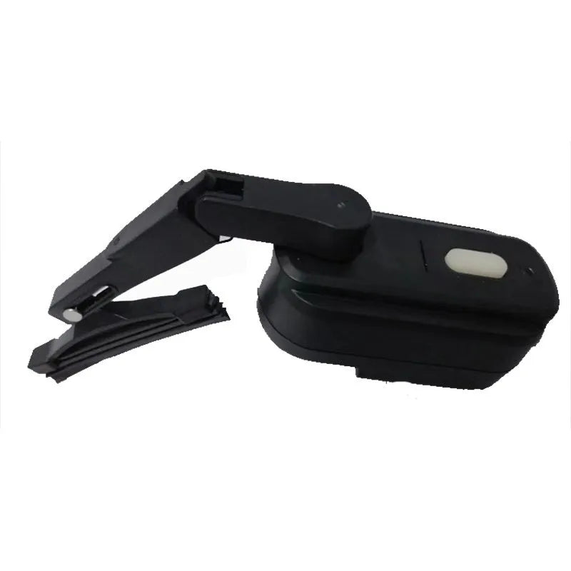 Black motorcycle helmet wiper unit with 65mm rubber blade for wet weather riding visibility