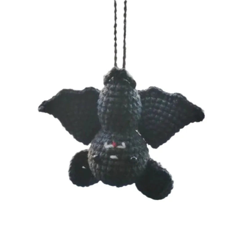 Polyester automobile hanging ornament with cartoon designs like bat, ghost, pumpkin, and monster.