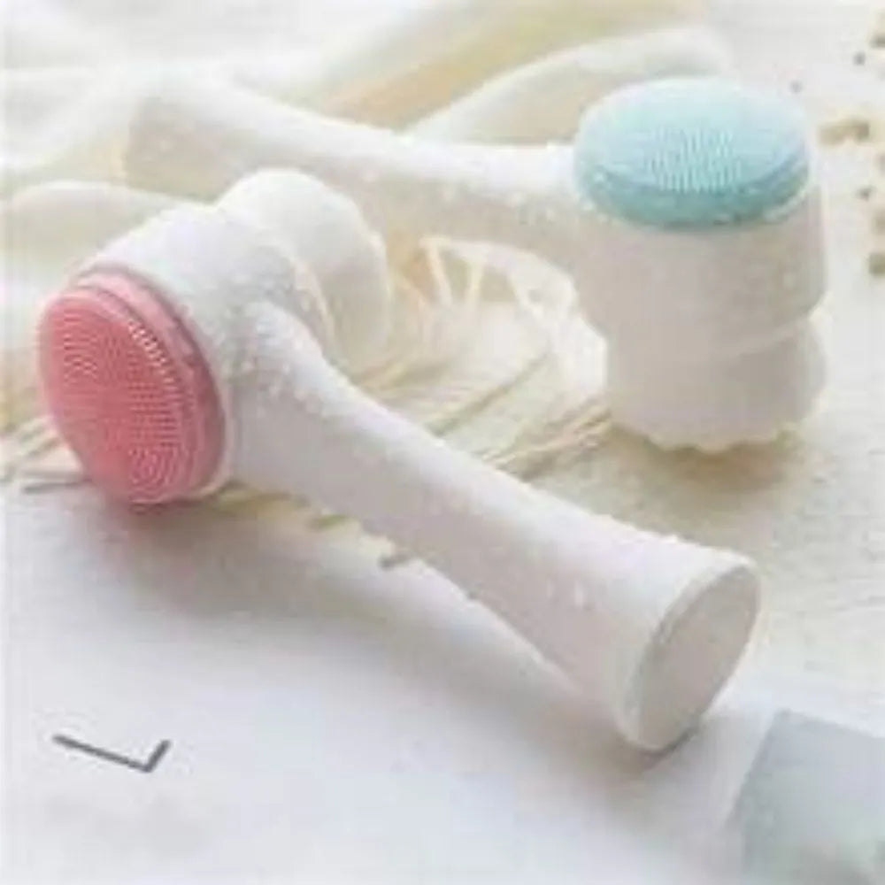 Blue nylon pet paw brush for dogs and cats measuring 13.5cm length